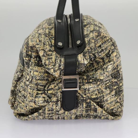 CHANEL Hand Bag Tweed Yellow Silver CC Auth bs19419 - Picture 3 of 16